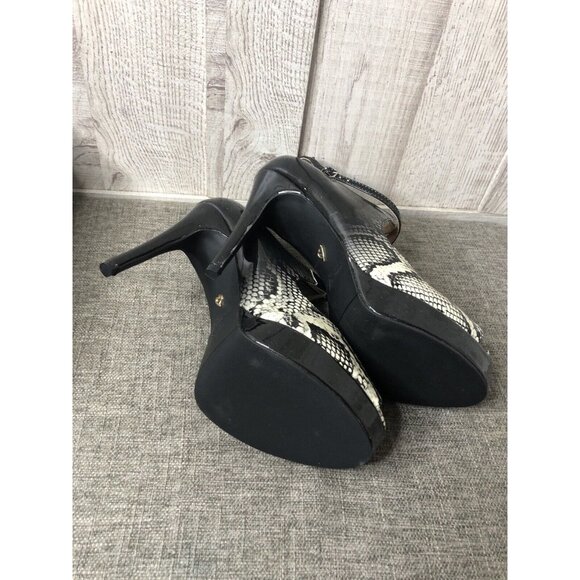 Women's Thalia Sodi Chelsie Snakeskin Patent Leather Stilettos Heels Size 10 - Picture 6 of 7